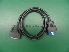 OBD II male straight to DB25 female straight with 500mm length cable