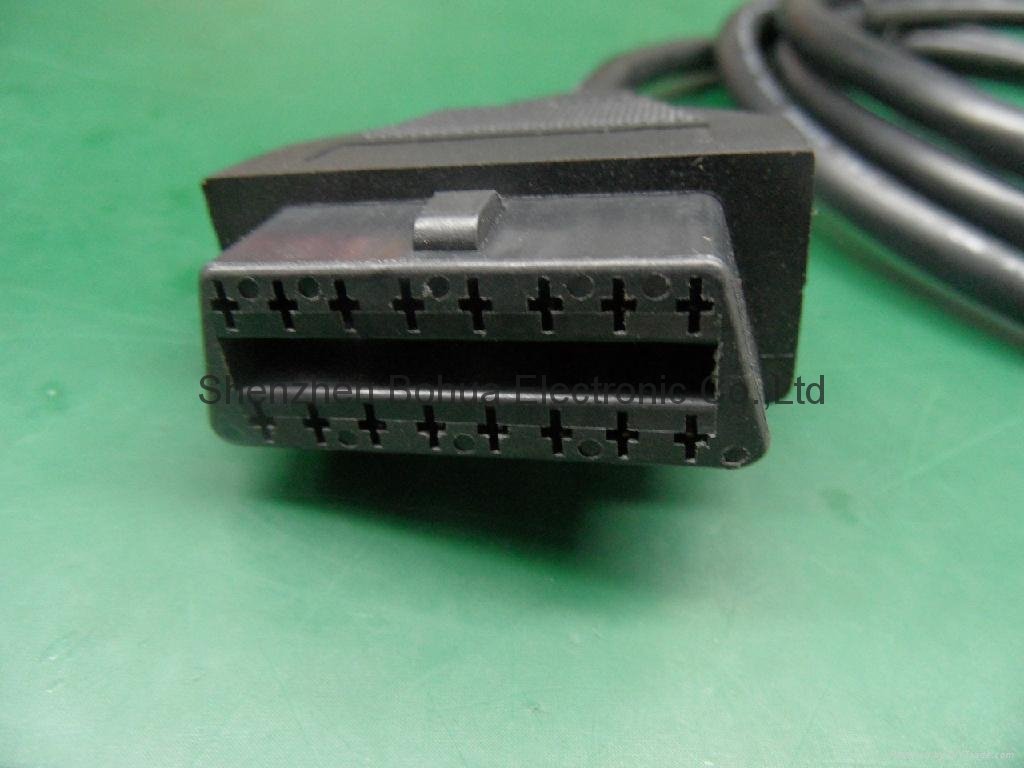 OBD II male straight to ODB II female straight with 500mm length cable 2