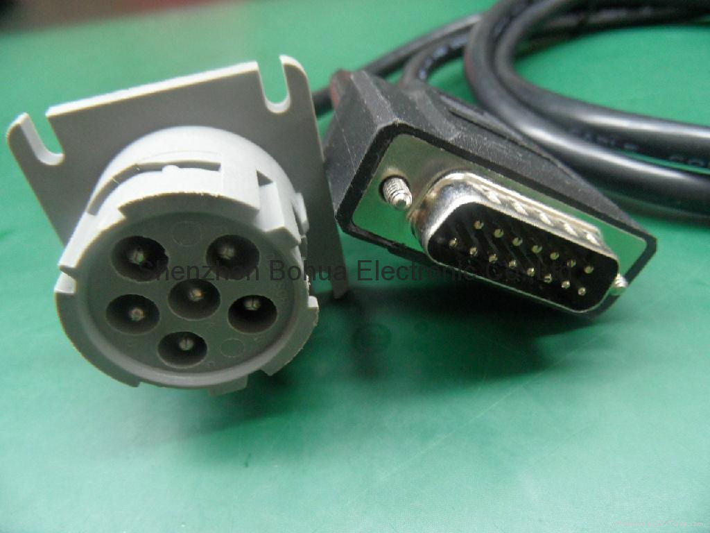 Deutsch 6pin femle to Deutsch 6pin male and DB15 male with 500mm length cable 2