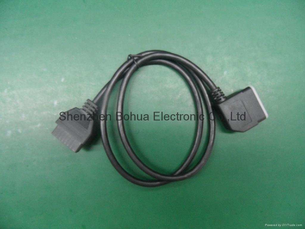 OBD II male right angle to ODB II female straight with 500mm length cable