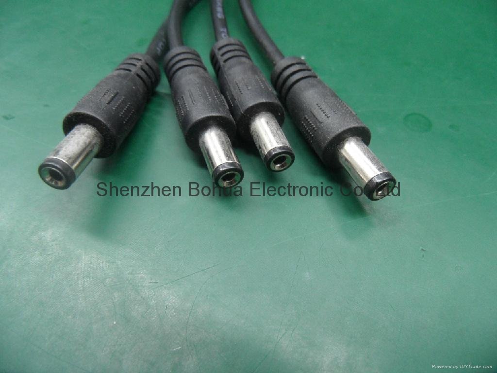 DC female(4 ways) to DC male with 500mm length cable 2