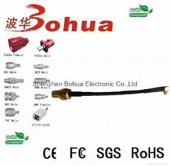 SMA female to MMCX male Right angle with RG174 cable