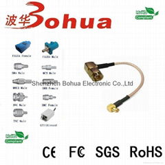 SMA male right angle to MCX male right angle with 200mm length SF141 cable