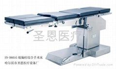End leaning column comprehensive surgery bed