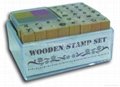 Wooden mounted stamp set
