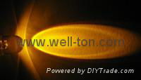 10mm YELLOW  20degree water clear led lamp