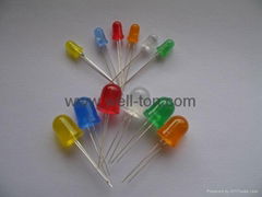 5mm 10mm diffused led red yellow blue green white orange