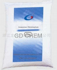 Melamine cladding ammonium polyphosphate