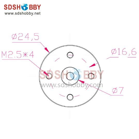 CNC Aluminum Alloy 25T Futaba/ 24T Hitec/ 23T JR Servo Plate #SP001 4