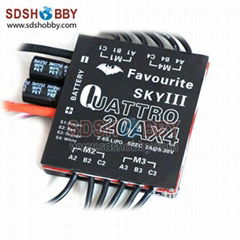 FVT 20A 4-in-1 Brushless ESC(SKY III series) for Multicopter with SBEC#FVT-M20-4