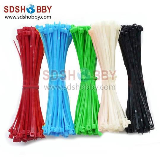 100pcs* Multicolor/ Nylon Ribbon W2*L100mm- White/Black/Red/Green/Blue #ZD202