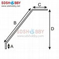 1 Pair F3A C.F. Landing Gear with 3K for 120 Grade Nitro Airplane #CLGF3A-120Y 5