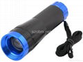 Lichao CREE Q3 LED Zoom Flashlight with Red Diffuser Tip