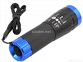 Lichao CREE Q3 LED Zoom Flashlight with Red Diffuser Tip