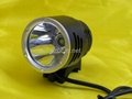 T6 Smooth Crown Water Resistant XML-T6 3-Mode White LED Bike Light with Battery 