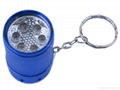 Keychain with Portable 6 LED Aluminium Flashlight