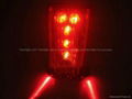 Bike Bicycle Laser Beam 5 LED Rear Tail Light