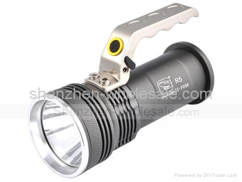 微笑鯊魚SS-F008 CREE R5 LED250流明4模式充電手電筒手持式LED手電筒