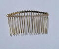 35teeth plain golden metal comb