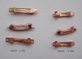 Various sizes and styles of plain metal French barrettes