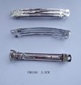 Various sizes and styles of plain metal French barrettes