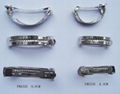 Various plain metal hair French barrettes 1