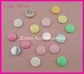 20mm Round Glitter Covered Button Beads with flat back Bling bling
