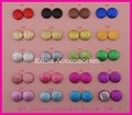 20mm Round Glitter Covered Button Beads with flat back Bling bling