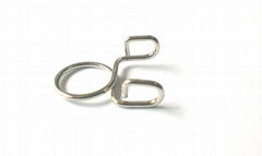 Spring throat hoop, tube clamps, spring clamp, fasteners