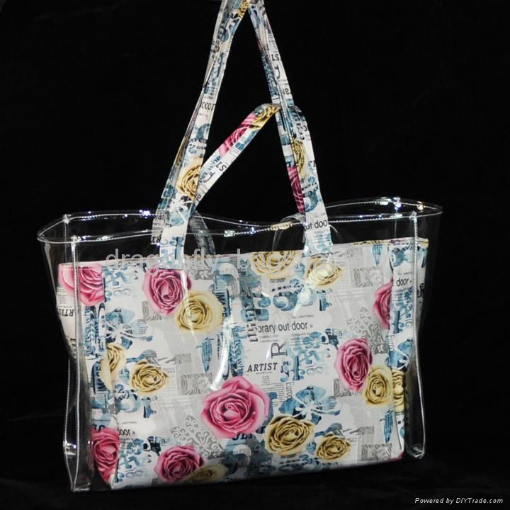 NEW STYLE PVC  Hand bag ,two bag shoulder bag ,shopping bag 2