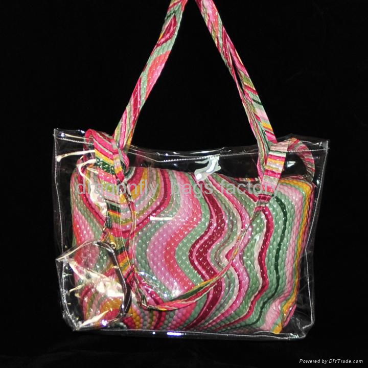 NEW STYLE PVC  Hand bag ,two bag shoulder bag ,shopping bag 5