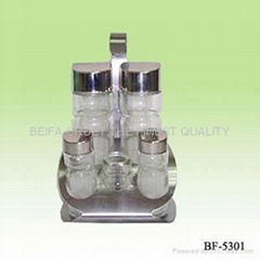 glass condiment set