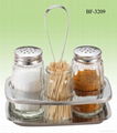 pepper,salt and toothpick holder set