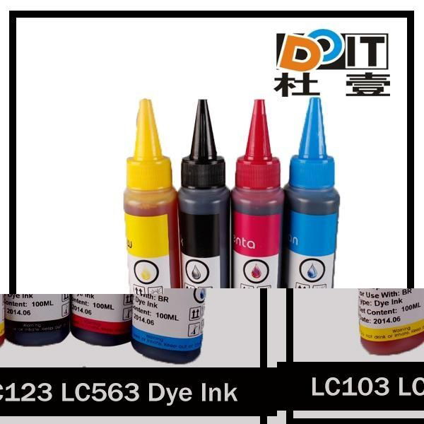 Factory price LC103/123/585/565 universal dye ink for Brother DCP-J100