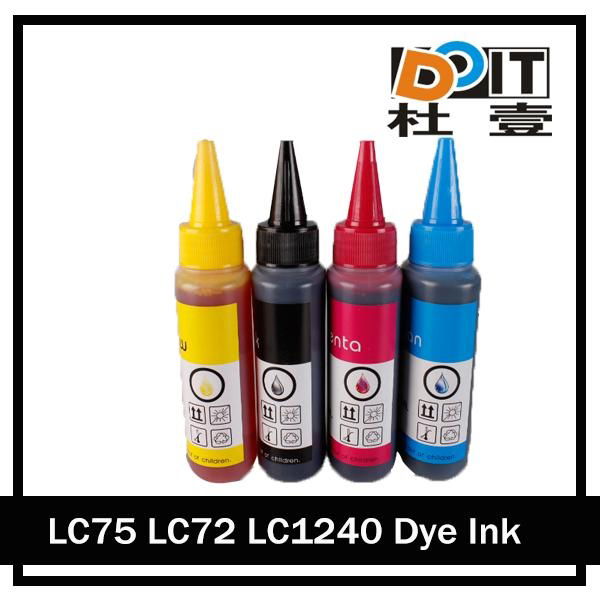 Factory price LC73/75 universal dye ink for Brother DCP-J100 2