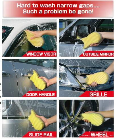 car wax sponge soft auto detailing sponge pear-shaped sponge block  3