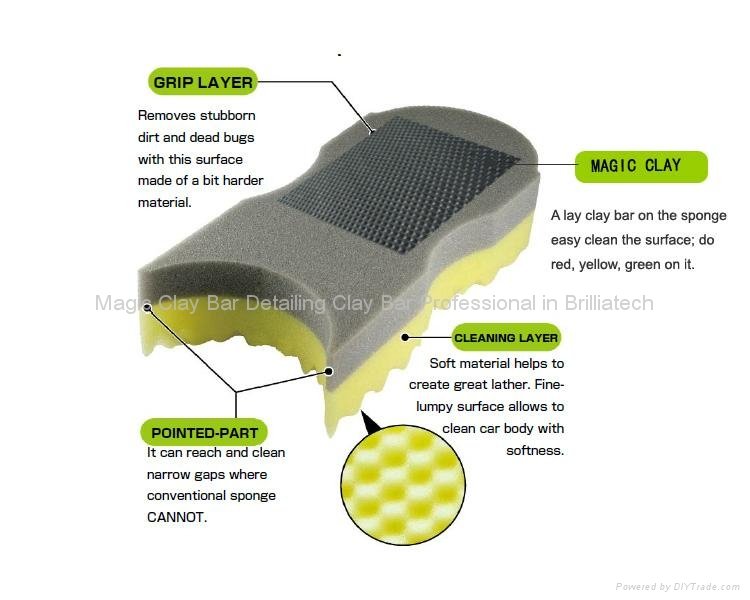 car wax sponge soft auto detailing sponge pear-shaped sponge block  2