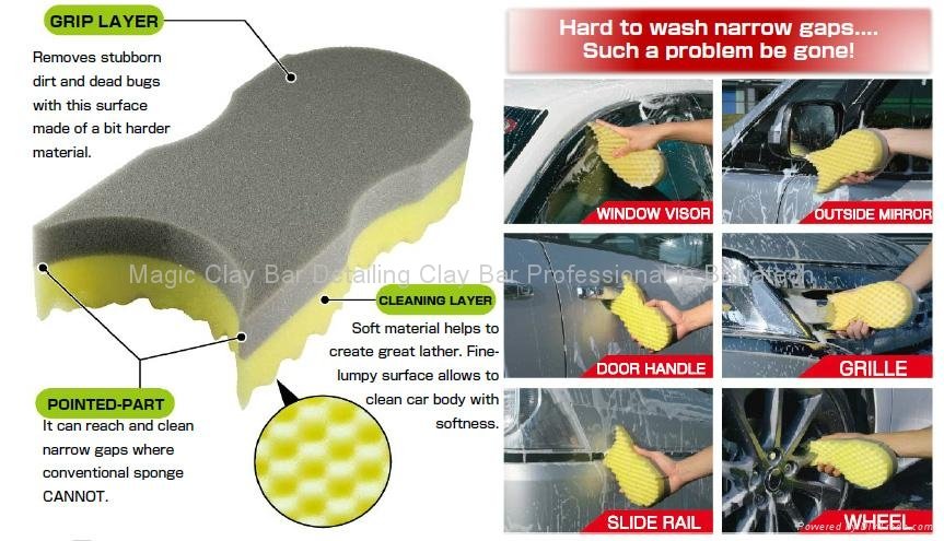 car wax sponge soft auto detailing sponge pear-shaped sponge block  4