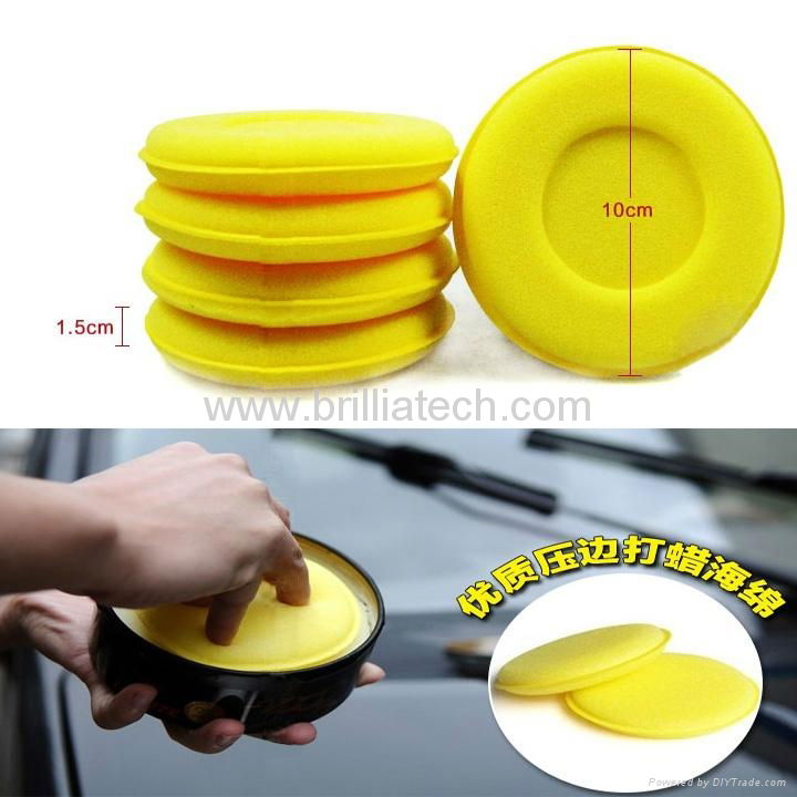  Car Accessories Washing Tools Soft Microfiber Car Wax Applicator Pad Polishing  2