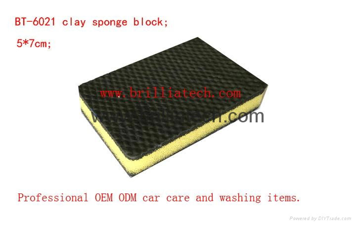 wash the car veclro sponge clay block car wash sponge block clay bar block 