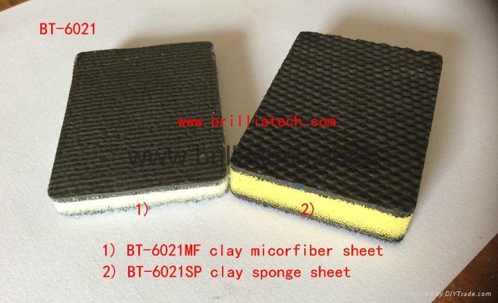 wash the car veclro sponge clay block car wash sponge block clay bar block  3