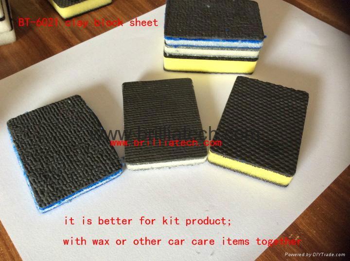 wash the car veclro sponge clay block car wash sponge block clay bar block  4