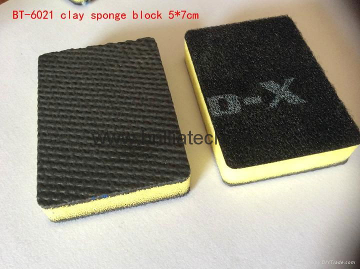 wash the car veclro sponge clay block car wash sponge block clay bar block  5