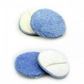 High density microfiber polishing pad car wax applicator with finger pocket 