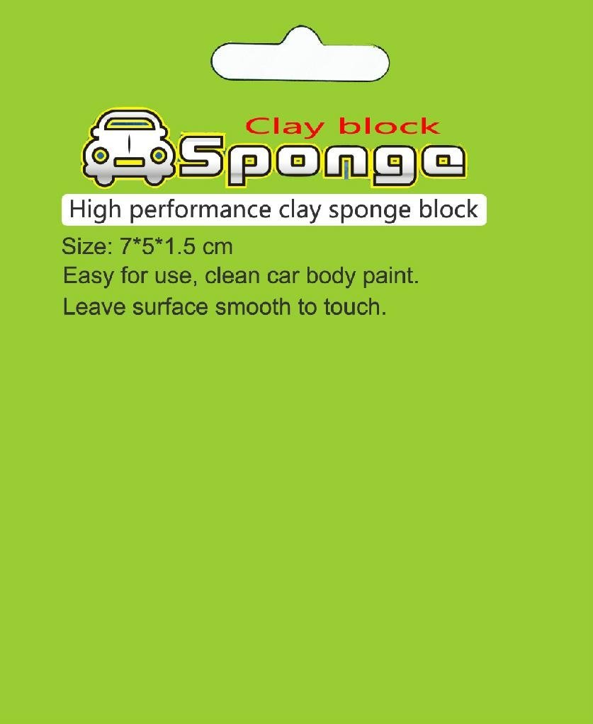 car cleaning clay sponge block car wash mud cleaning sponge clay bar block  3