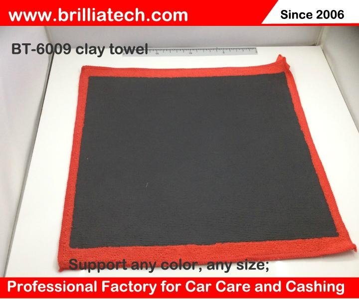 Auto wash clay bar towel set detailing clean microfiber polishing plush cloth  4