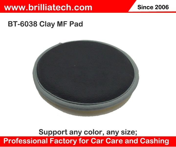 6inch170mm car clay bar pad magic sponge fiber wax detailing pad clay disc 2