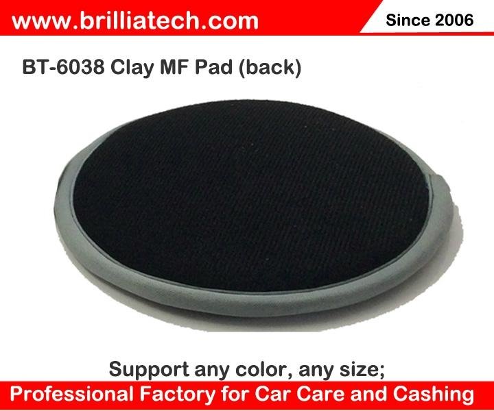 6inch170mm car clay bar pad magic sponge fiber wax detailing pad clay disc 3