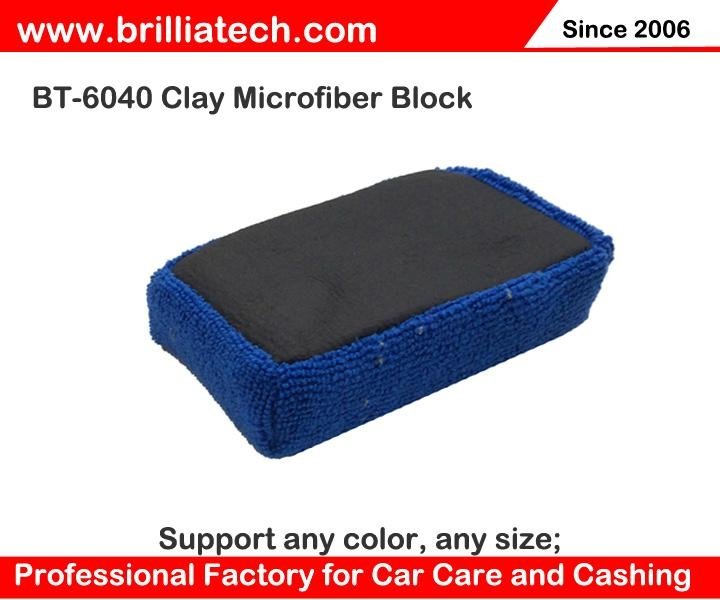 Microfiber Applicator auto care wash car clay bar block for Detailing Polishing 5