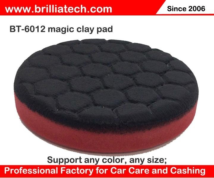 BT-6012 Hexagon  Magic Clay Pad car polishing pad buffing disc 2